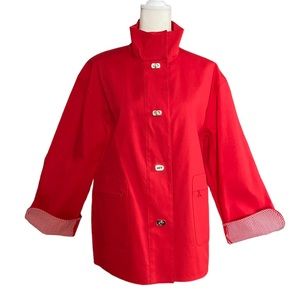Talbots Cotton Jacket Red Petite S